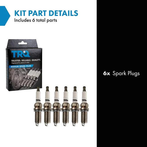 Vista 3 de TRQ Bujías de iridio para ajuste del motor, kit de encendido de 6 piezas Compatible con 1991-1995 Chevrolet Lumina, 1995 Monte Carlo, Oldsmobile