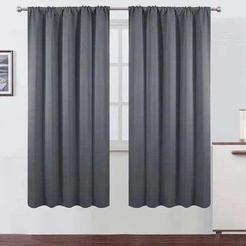 Vista 74 de LEMOMO Cortinas opacas de 42 x 54 pulgadas, juego de 2 paneles de cortinas con aislamiento térmico para oscurecer la habitación