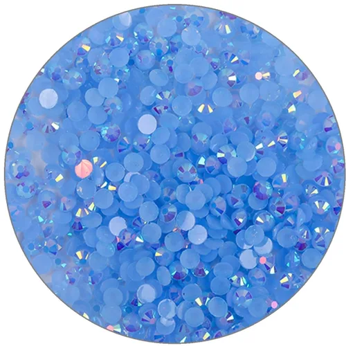Vista 14 de 3000 piezas de diamantes de imitación de parte posterior plana SS6/2 mm de vidrio transparente AB, gemas redondas de cristal para arte de uñas