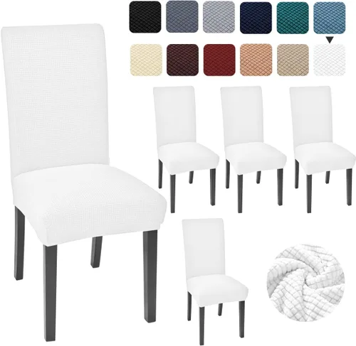 Vista 29 de Juego de 4 fundas para sillas de comedor y cocina, fundas para sillas de comedor, color negro