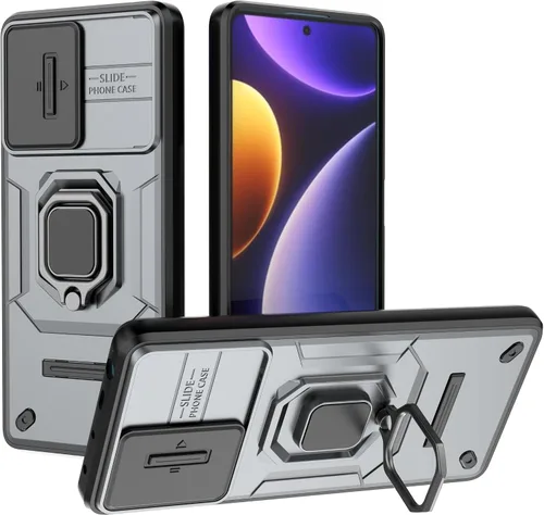 Vista 12 de Funda de teléfono móvil para Xiaomi Redmi A3/Xiaomi Poco C61 Soporte de coche Soporte Ventana corredera Cubierta protectora a prueba de golpes