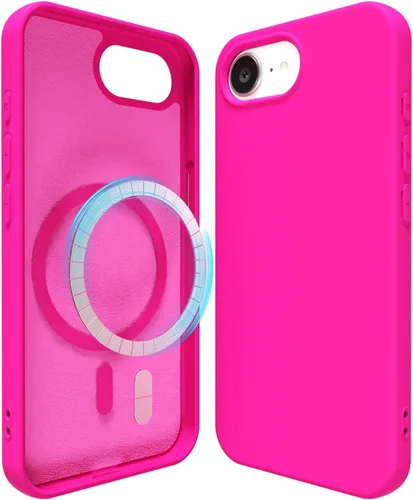 Vista 162 de oakxco Funda de silicona para iPhone 12 Pro Max, magnética, compatible con carga inalámbrica Magsafe, cubierta protectora de goma suave y delgada