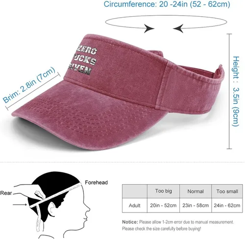 Vista 2 de Zero Fucks Given - Gorra deportiva de mezclilla ajustable para hombres y mujeres