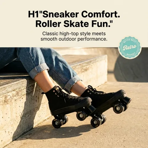 Vista 8 de Lenexa MVP 2.0 - Patines de ruedas para niños y adultos Zapatos de patinaje para hombres y mujeres Zapatos deportivos altos de patines