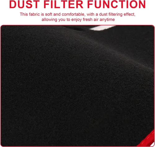 Vista 3 de Fundas de tablero para Dodge Journey 2011-2020, sin olor, alfombrilla antideslizante para salpicadero, cubiertas interiores, color rojo