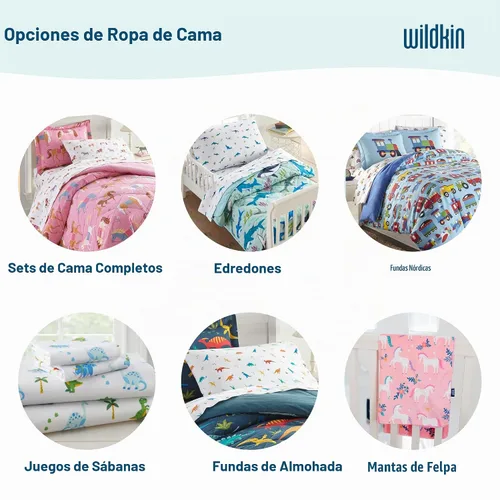 Vista 6 de Wildkin - Juego de sábanas 100% algodón para niños – Sábanas suaves y acogedoras - Dinosaurio Land Tierra de dinosaurios