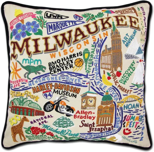 Vista 9 de Catstudio Portland (Oregon) - Almohada decorativa bordada