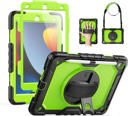 Vista 22 de SEYMAC Funda para iPad de 9ª/8ª/7ª Generación Estuche 10.2" 2021-2019, Funda Protectora de Cuerpo Completo Resistente a Prueba de Golpes de Servicio