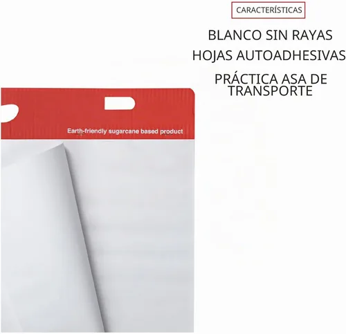 Vista 3 de Universal 35603 Almohadillas de caballete autoadhesivas, sin rayas, 25 x 30, color blanco, 30 hojas (caja de 2 almohadillas)