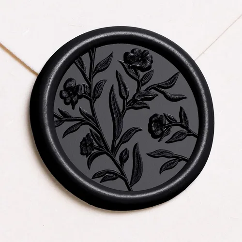 Vista 30 de UNIQOOO Adhesivos de Sello de Cera - (3 Diseños en 1 Paquete) Adhesivos de Sello para Sobre de Invitación de Boda, 60 Piezas Adhesivos