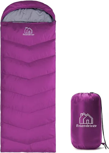 Vista 10 de Versión mejorada de tamaño XL del saco de dormir para acampar 4 estaciones, cálido y fresco, peso más ligero, adultos y niños pueden utilizar bolsa