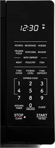 Vista 12 de SHARP Horno microondas compacto de encimera con plato giratorio de carrusel extraíble de 10 pulgadas, 700 vatios, 0.7 pies cúbicos, negro