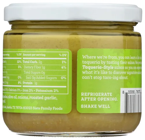 Vista 2 de Siete Family Foods Salsa cremosa de jalapeño, 10.5 onzas