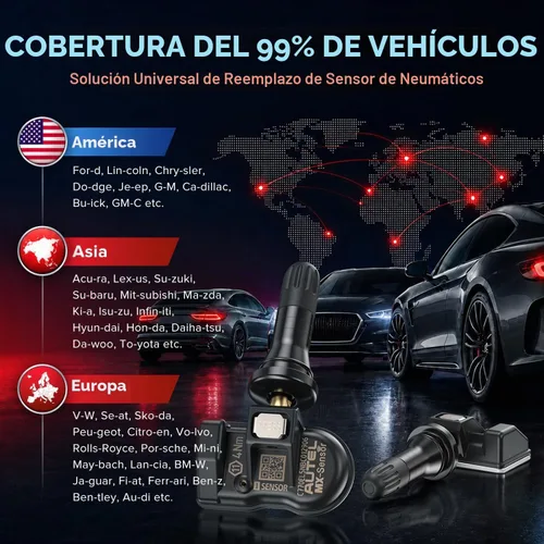 Vista 4 de Autel TPMS MX Sensor 315MHz 433MHz de doble frecuencia 1-Sensor, Sensores de neumáticos universales de calidad OEM, 100% programables con Autel
