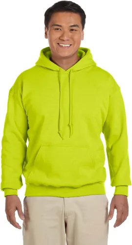 Vista 22 de Gildan - Sudadera con capucha para hombre, mezcla pesada, cordón de ajuste, Rosa de seguridad