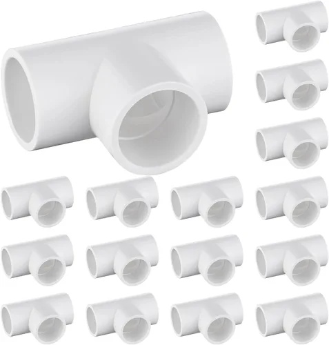 Vista 33 de Paquete de 12 accesorios de codo de 45 grados de PVC de 1 pulgada, conector de tubo de 2 vías de grado para muebles para construcción de estanterías