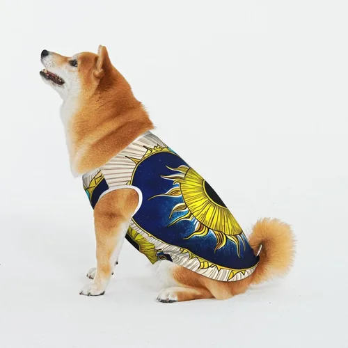 Vista 2 de Chaqueta clásica de ansiedad para perros, ropa cómoda para mascotas para gatos y perros, abrigo solar de corazón de dibujos animados para perros
