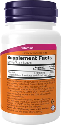 Vista 2 de Vitamina A (25.000 IU), 733739003409, 100, 1, 1