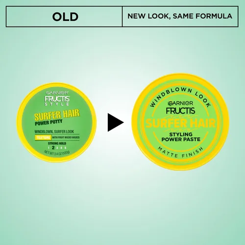 Vista 2 de Garnier Fructis Style Surfer Hair Power Putty, 3.4 onzas, 1 unidad (el embalaje puede variar)