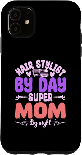Vista 8 de Hair Stylists by Day Super Mom by Night Hair Stylist Case para iPhone 17