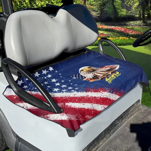 Vista 20 de AFPANQZ Toalla personalizada para cubierta de asiento de carrito de golf, añade tu texto, imagen, logotipo, nombre, protector de asiento de carrito