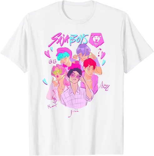 Vista 44 de Kpop Demon Hunters Camiseta Saja Boys Heartthrob con licencia