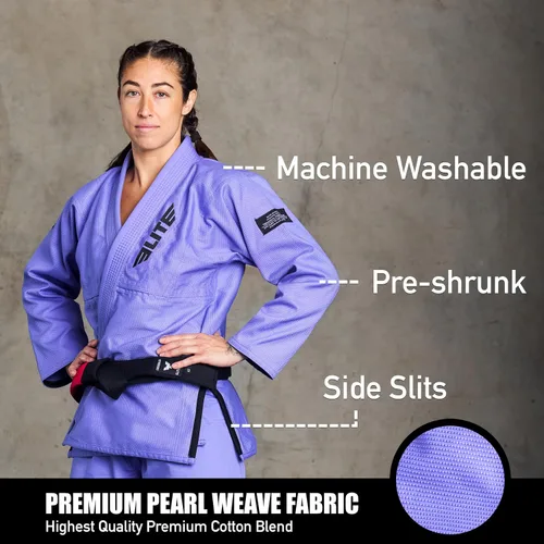 Vista 2 de Elite Sports Ultra ligero BJJ GI para mujer - IBJJF Jiu-Jitsu GI para niñas y mujeres (consulte la guía especial de tallas)