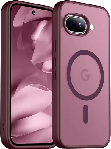 Vista 30 de SPIDERCASE Funda magnética para Google Pixel 9A, protección contra caídas de grado militar, delgada, translúcida, mate, a prueba de golpes