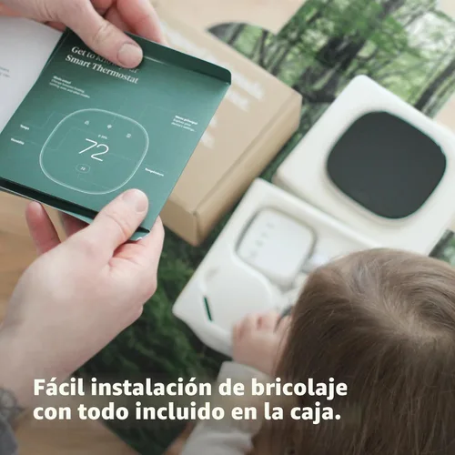 Vista 14 de ecobee Termostato inteligente mejorado, termostato Wifi programable Funciona con Siri, Alexa, Google Assistant, certificado Energy Star, Smart