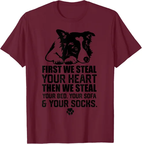 Vista 15 de Border Collie Steal Your Heart Steal Your Bed - Camiseta de sofá, Gris
