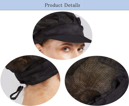 Vista 4 de Nanxson CF9061 - Gorro de chef unisex para cocina, chef, para servicio de alimentos, red para el cabello