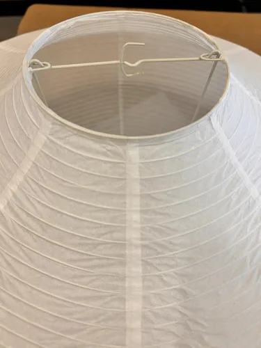 Vista 6 de Faroles de papel de techo grandes blancos (19.7 in, 19.69 pulgadas), lámparas de luces de papel de arroz, lámparas colgantes vintage