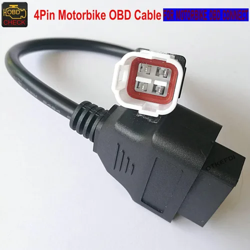 Vista 4 de Cable de diagnóstico CANBUS de la motocicleta 4pin OBD para la motocicleta de Yama