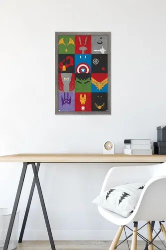 Vista 6 de Trends International Marvel Comics-Avengers-Minimalist Grid Mount Póster de pared