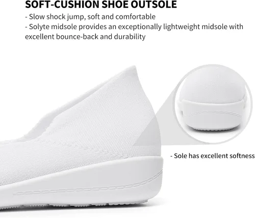 Vista 3 de hash bubbie - Zapatos bajos sin cordones y cómodos para mujer, zapatos de vestir, zapatos de tenis, zapatos de trabajo, enfermeras, zapatos