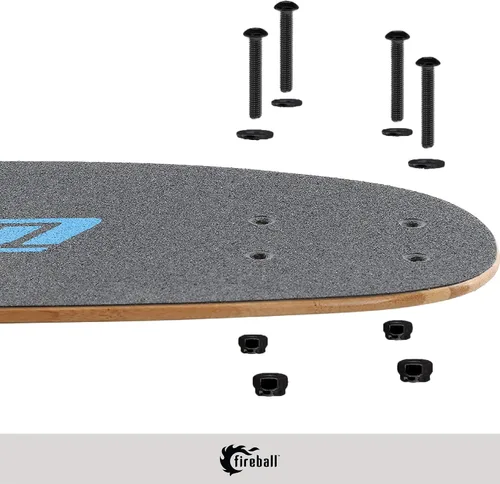 Vista 5 de Fireball Dragon Skateboard Hardware Kit Negro – Juego de tornillos de montaje y tuercas para Longboard Skateboard & Cruiser – Tornillos de montaje