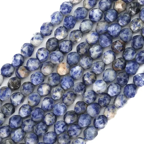 Vista 9 de BEADIA Cuentas redondas de facetas de piedra natural de amazonita de 6 mm para hacer joyas, tira de 36 cm