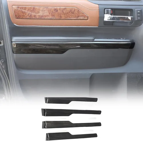 Vista 13 de Tira de decoración para panel de reposabrazos de puerta interior de coche compatible con Toyota Tundra 2014-2020 Accesorios de cubierta protectora