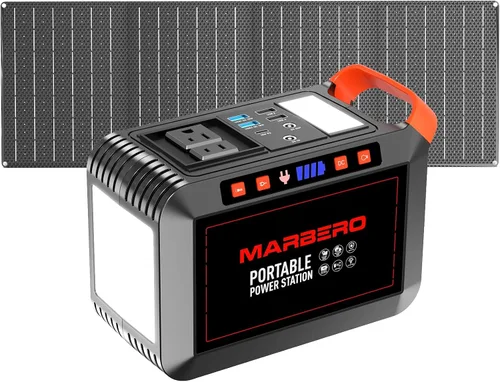 Vista 15 de Estación de energía portátil 300W MARBERO 237Wh generador solar de camping batería de litio de respaldo con salida de onda sinusoidal pura 110V CA