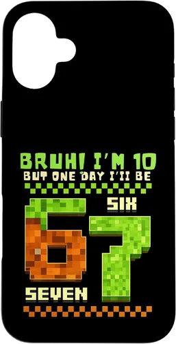 Vista 23 de Bruh I'm 10 But One-Day I'll Be 67 Retro 10th Birthday Kids Case for iPhone 17