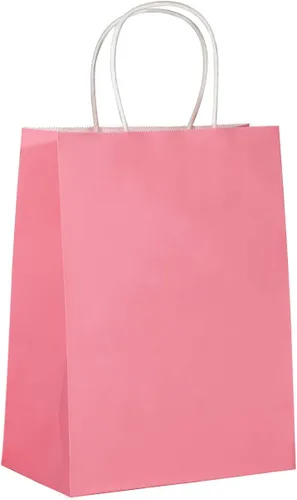 Vista 8 de Nexmint Bolsas de regalo de papel kraft negro con asa: paquete de 24 unidades de 8.0 in x 10.4 in x 4.1 in x 1.7 in. Grandes bolsas para regalos