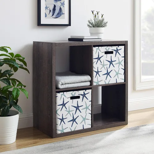 Vista 9 de Linon Home Decor Linon Dawes 4 gabinetes de almacenamiento de cubos de café expreso