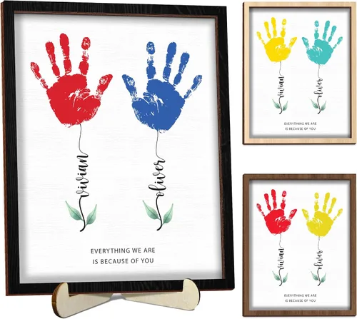 Vista 21 de Regalos personalizados de béisbol con texto en inglés «We Caught the Best Dad», regalos para el Día del Padre de parte del hijo, marco de madera