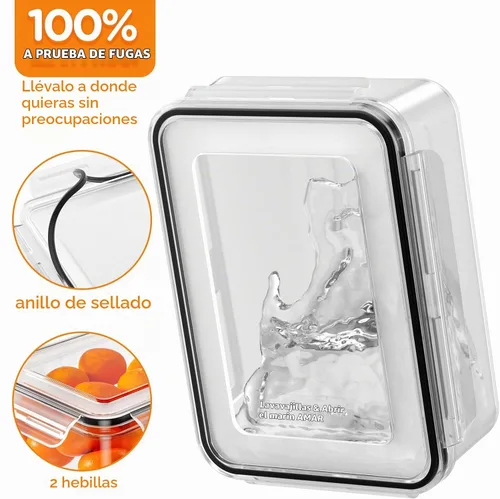 Vista 4 de HOMETALL 40 PCS recipientes de almacenamiento de alimentos con tapas herméticas, recipientes de plástico para preparación de comidas 100% a prueba