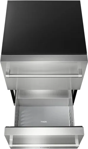 Vista 4 de Thor Kitchen Cajón para refrigerador interior y exterior de 24 pulgadas en acero inoxidable - Modelo TRF24U