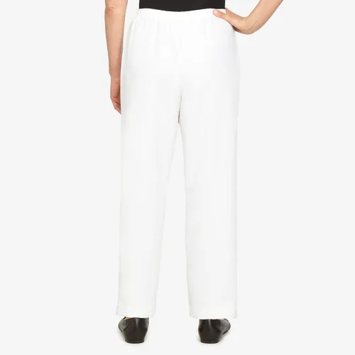 Vista 5 de Alfred Dunner Pantalones cortos de poliéster con cintura elástica para mujer