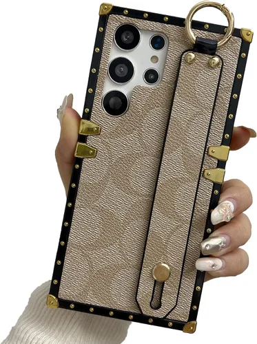 Vista 10 de Funda protectora anticaídas diseñada para Samsung Galaxy S23 Ultra de 6.8 pulgadas (marrón)