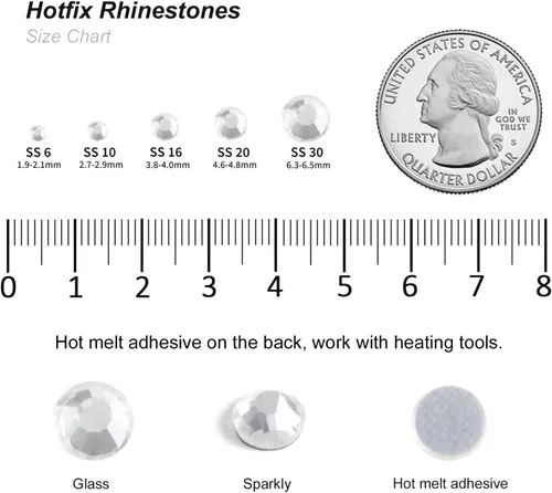 Vista 113 de 6000 PIEZAS Diamantes de Imitación Hotfix a Granel, Diamantes Naranja para Manualidades y Ropa, Diamantes de Imitación para Decoración DIY, SS10