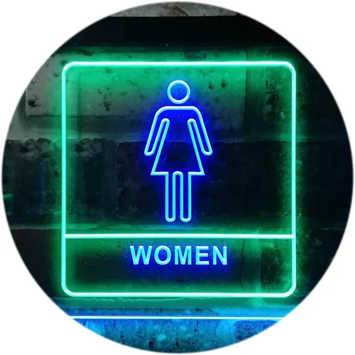 Vista 20 de ADVPRO Señal de neón LED de doble color para mujer, para inodoro, WC, 12 "x 8.5", st6s32-i1014-br