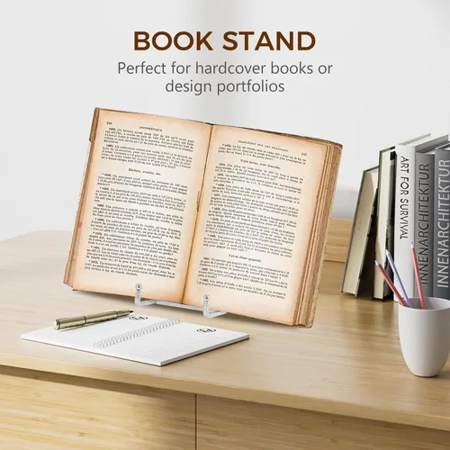 Vista 4 de Soporte para platos – Soporte de placa de metal de 8 pulgadas para exhibir – Soporte de fotos de mesa – Caballetes de hierro plateados para mostrar